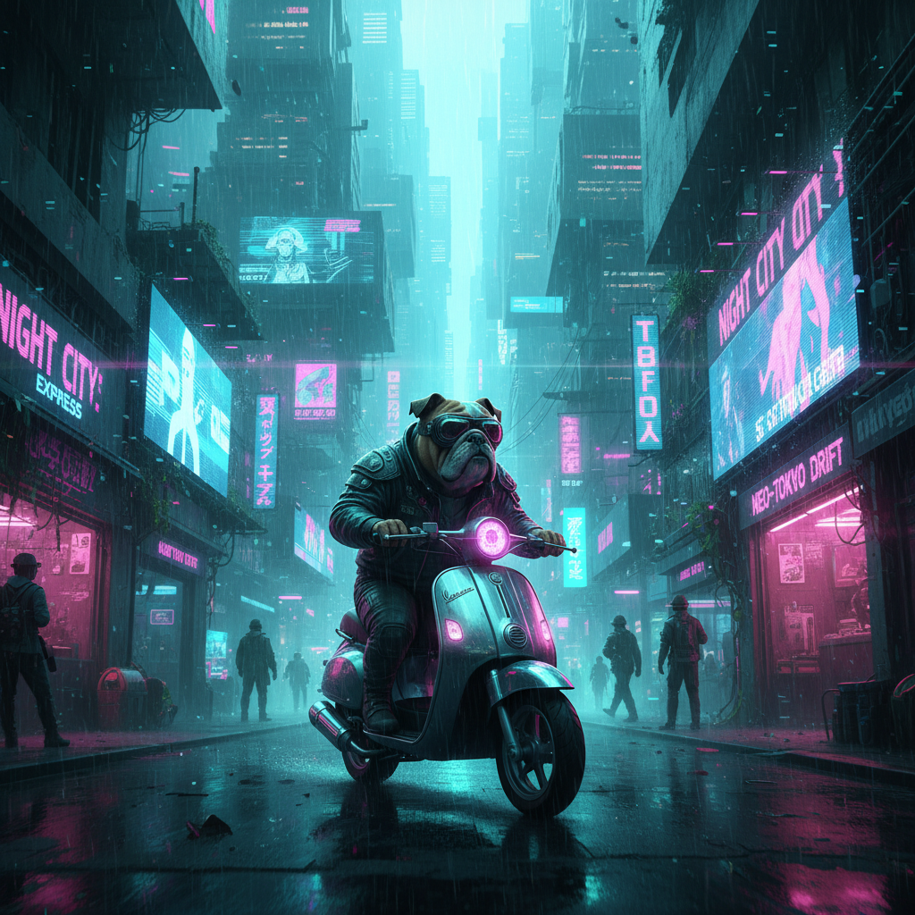 Cyberpunk dream visualization